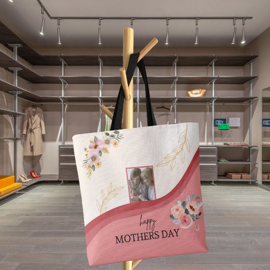 Blumenwasser Muttertag Niedliches Gedicht & Foto Tasche