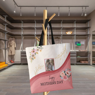 Blumenwasser Muttertag Niedliches Gedicht & Foto Tasche