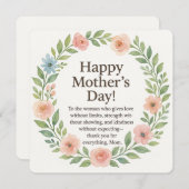 Blumenwasser Muttertagsgeschenk Feiertagskarte (Vorne/Hinten)