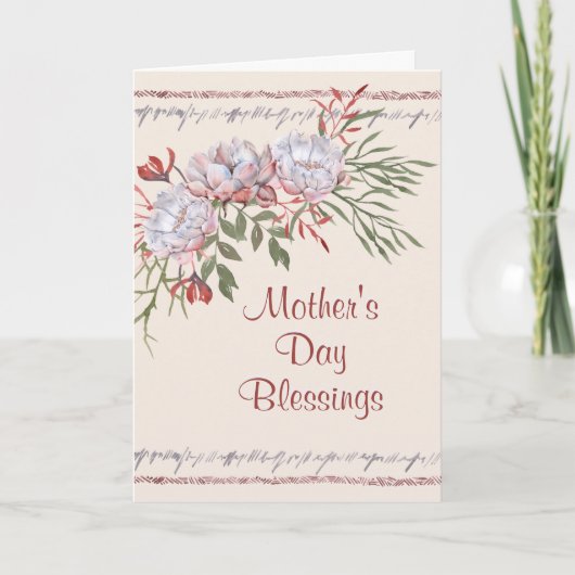 Blumenwasser Muttertagsgesegnung Karte (Vorderseite)