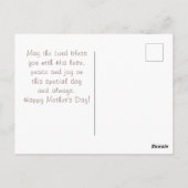 Blumenwasser Muttertagsgesegnung Postkarte (Rückseite)