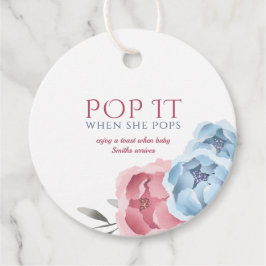 Blumenwasser-Pop Es, wenn sie Pop bevorzugen Tags Geschenkanhänger