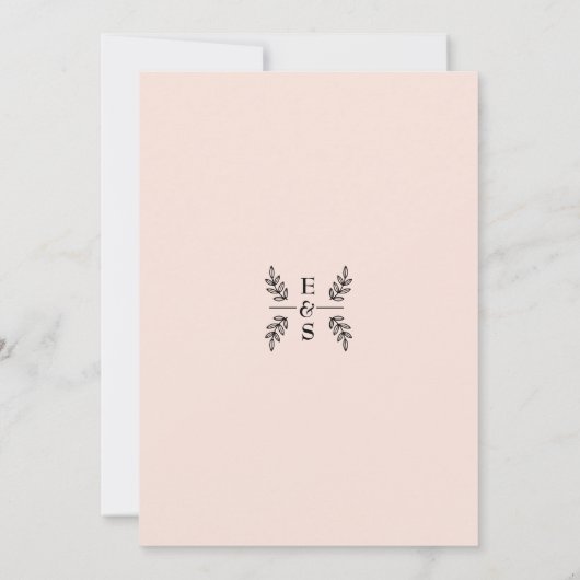 Blumenwasser-Rose Hochzeitsempfang Einladung (Rückseite)