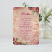 Blumenwasser-Rose Hochzeitskarte Einladung (Stehend Vorderseite)