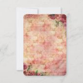 Blumenwasser-Rose Hochzeitskarte Einladung (Rückseite)