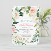 Blumenwasser-Taufe Einladung (Stehend Vorderseite)