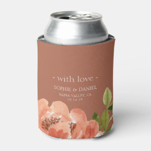 Blumenwasser Terracotta-Hochzeit mit Liebe Dosenkühler