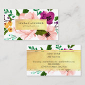 Blumenwasser Visitenkarte (Vorne/Hinten)