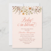 Blumenwasser Wildblume Kinderdusche Einladung (Vorderseite)