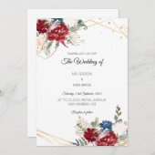 BlumenwasserColor-Hochzeitkarte Einladung (Vorne/Hinten)