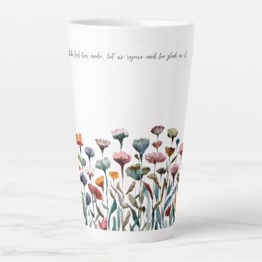 Blumenwasserfarbe Inspirationsquelle Zitatskripte Milchtasse (Vorderseite)