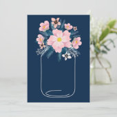 BlumenWeckglasschablone Einladung (Stehend Vorderseite)