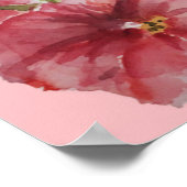 BlumenWedding "Hollyhock" Sitzkarte. Poster (Ecke)