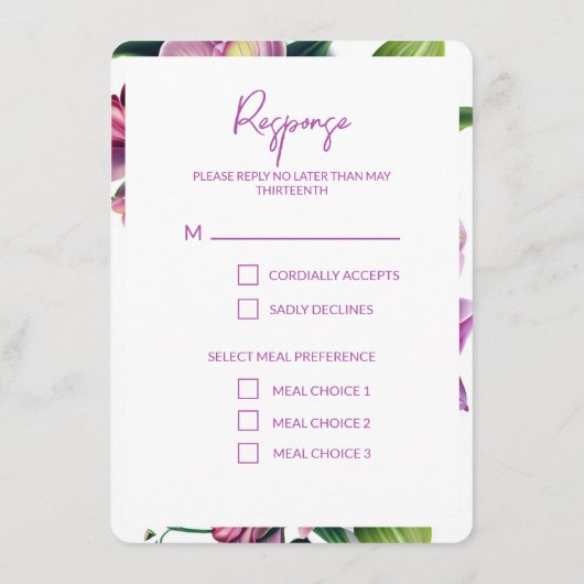 BlumenWedding Save the Date with Foto Begleitkarte (Rückseite)