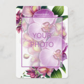 BlumenWedding Save the Date with Foto Begleitkarte (Vorderseite)