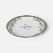 Blumenweich Grüne grüne Dusche Grün Baby Pappteller (Schrägansicht)