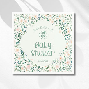 Blumenweiche Wildblumenwiese für Mädchen-Baby-Part Serviette