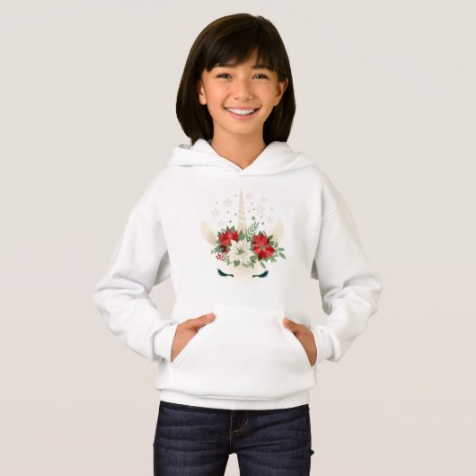 Blumenweih Unicorn Hoodie (Vorne ganz)