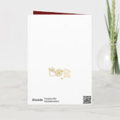 Blumenweihbaum | Poinsettia Pine Bough Red Feiertagskarte (Rückseite)