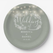 Blumenweihe Grüne Hochzeit Pappteller (Vorderseite)