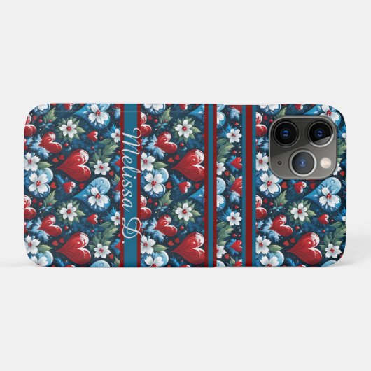 Blumenweihherzen in Rot Blau und Grün Case-Mate iPhone Hülle (Rückseite (Horizontal))