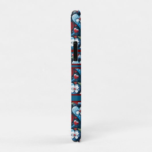 Blumenweihherzen in Rot Blau und Grün Case-Mate iPhone Hülle (Hinten/Rechts)