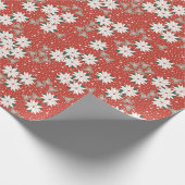 Blumenweihnachtscreme Geschenkpapier (Ecke)