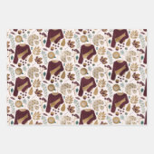 Blumenweihnachtscreme Party Geschenkpapier Set (Vorderseite)