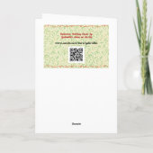 Blumenweihnachtsdekoration Vintager Stil Karte (Rückseite)