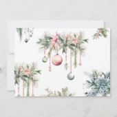 Blumenweihnachtsfeier Dankeschön Karte (Rückseite)