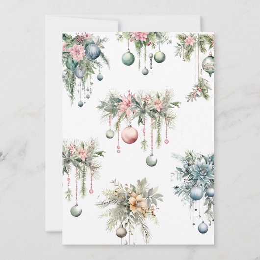 Blumenweihnachtsfeier Dankeschön Karte (Rückseite)