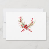 Blumenweihnachtsfest Geburtstag Vielen Dank Ihr Ca Einladung (Rückseite)