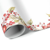 Blumenweihnachtsfest Party Geschenkpapier (Rolleneckpunkt)