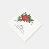 Blumenweihnachtsfest Poinsettia Bloom Paper Serviette (Ecke)