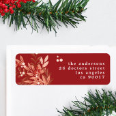 Blumenweihnachtsfest Traditionelle Rote Rücksendea