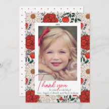 Blumenweihnachtsgeschenk Vielen Dank Fotokarte