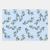 Blumenweihnachtsgruß für Mistelkuchen und Kiefernk Geschenkpapier Set (Vorderseite 3)