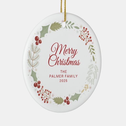 Blumenweihnachtskraut-Foto Keramik Ornament (Rechts)