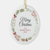 Blumenweihnachtskraut-Foto Keramik Ornament (Rechts)