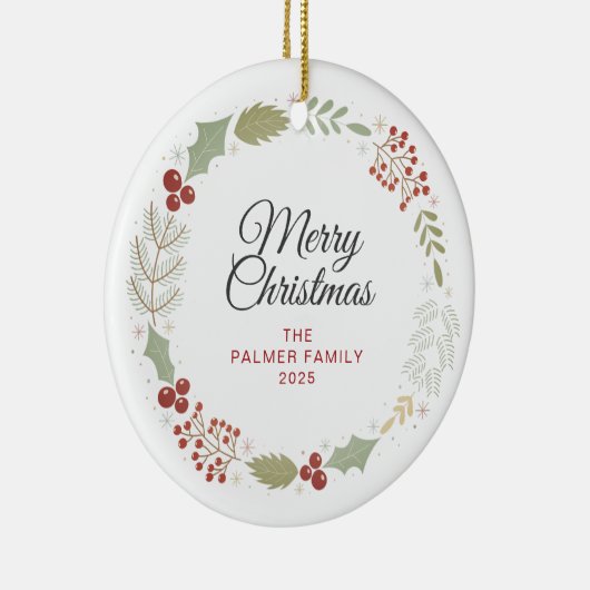 Blumenweihnachtskraut-Foto Keramik Ornament (Rechts)