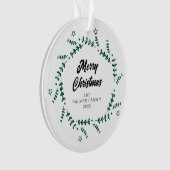 Blumenweihnachtskraut-Foto Ornament (Vorderseite)