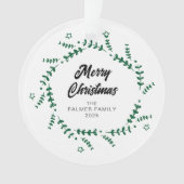 Blumenweihnachtskraut-Foto Ornament (Vorderseite)