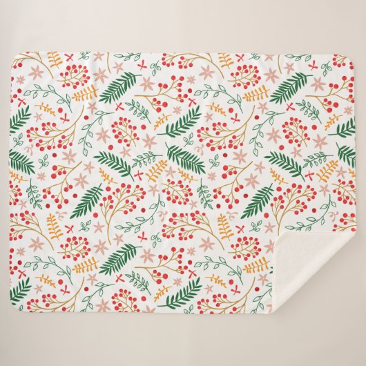 Blumenweihnachtskuchen Sherpadecke (Vorderseite (Horizontal))