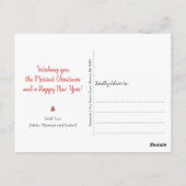 Blumenweihnachtsmuster Foto Postkarte (Rückseite)