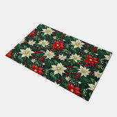 Blumenweihnachtsmuster Fußmatte (Schrägansicht)