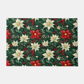 Blumenweihnachtsmuster Fußmatte (Vorderseite)