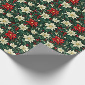 Blumenweihnachtsmuster Geschenkpapier (Ecke)