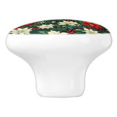 Blumenweihnachtsmuster Keramikknauf (Seitenansicht)