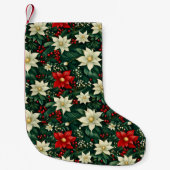 Blumenweihnachtsmuster Kleiner Weihnachtsstrumpf (Vorderseite)