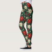 Blumenweihnachtsmuster Leggings (Links)
